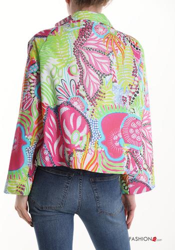 Veste en Coton à Imprimé Floral à boutons - ph 2