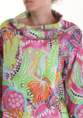 Veste en Coton à Imprimé Floral à boutons - ph 4