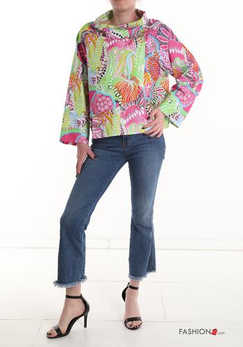 Veste en Coton à Imprimé Floral à boutons - ph 5