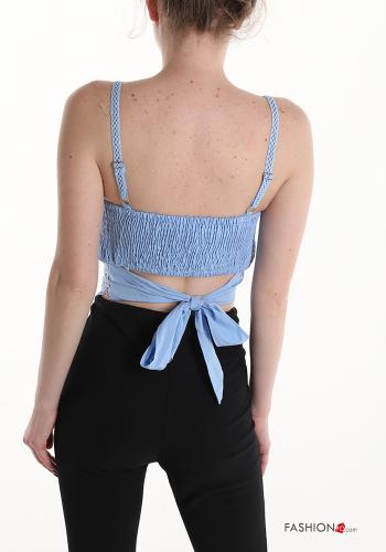 lace trim Top with bow with v-neck - ph 2