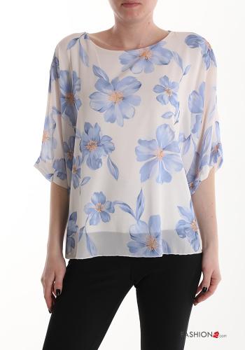 Blusa Estampado Floral con forro manga tres cuartos - ph 1