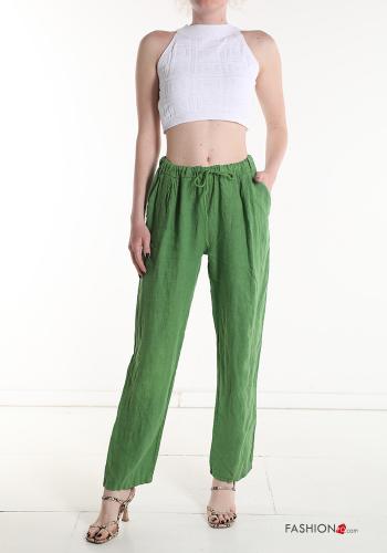 Linen Trousers with pockets with drawstring - ph 4