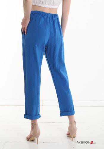 Cotton Trousers with pockets with drawstring - ph 2