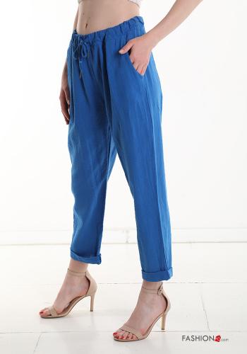 Cotton Trousers with pockets with drawstring - ph 3