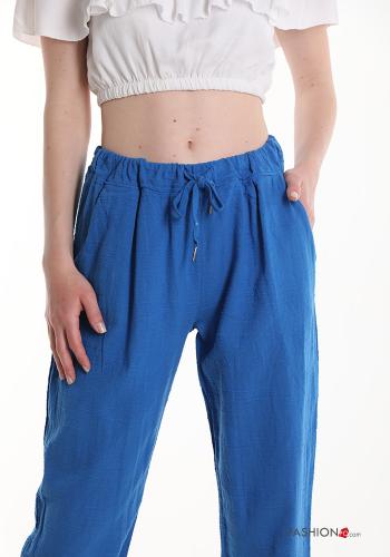 Cotton Trousers with pockets with drawstring - ph 4