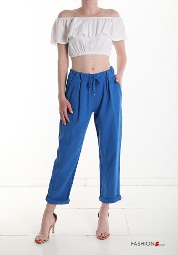 Cotton Trousers with pockets with drawstring - ph 5