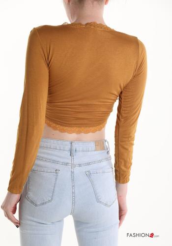 lace trim long sleeve Bolero - ph 2