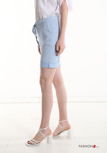 Striped Bermuda with pockets with drawstring - ph 3