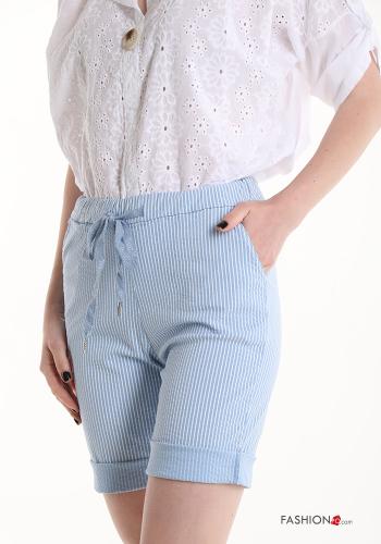 Striped Bermuda with pockets with drawstring - ph 4
