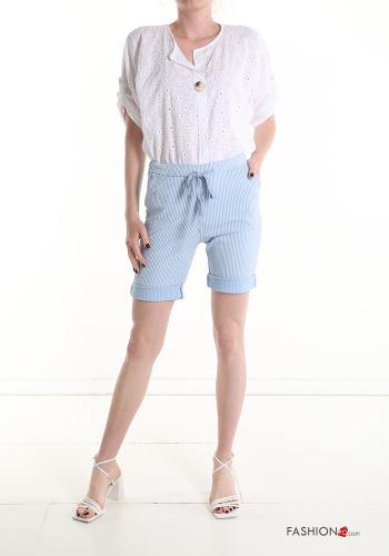 Striped Bermuda with pockets with drawstring - ph 5