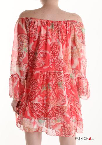 Jacquard print Tunic with flounces with elastic - ph 2