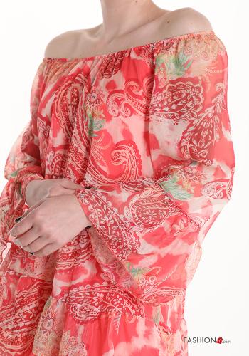 Jacquard print Tunic with flounces with elastic - ph 3