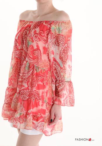 Jacquard print Tunic with flounces with elastic - ph 4
