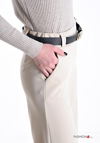 Hose mit Gürtel mit gummizug mit Taschen - ph 4
