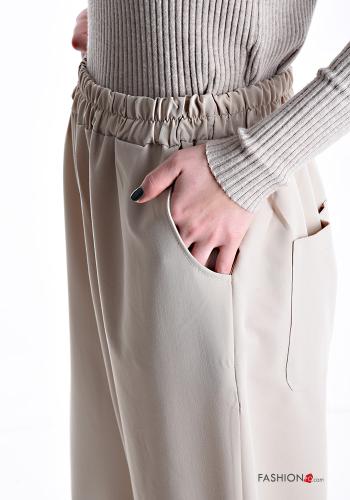 Hose aus Baumwolle mit Taschen mit gummizug - ph 4