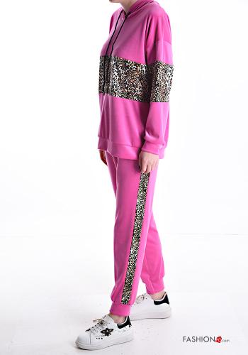 Tuta sportiva Fantasia animalier con elastico con cappuccio con coulisse - ph 3