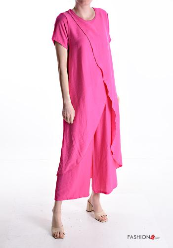 Coordinato maniche corte girocollo lungo wide leg - ph 1