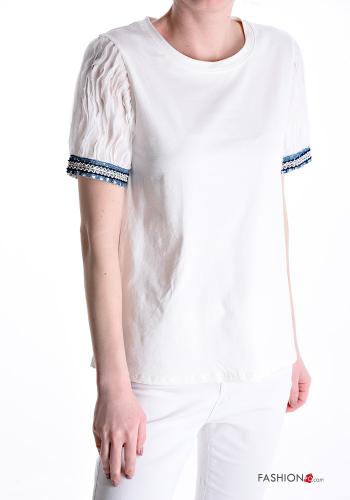 T-shirt de Algodón con lentejuelas
