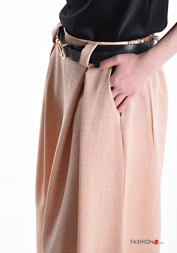 Oversize wide leg Hose mit Gürtel mit Taschen - ph 4