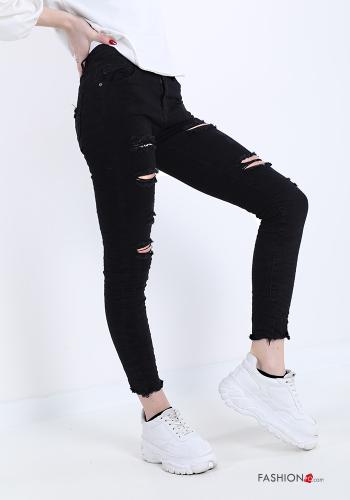 Cotton Jeans with buttons with zip with pockets - ph 3