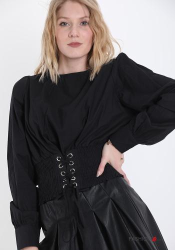 Blusa in Cotone con nastro - ph 1