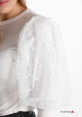 Long sleeved top  tulle Polka dot print - ph 4