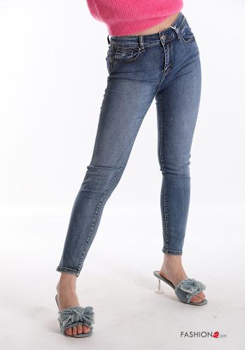 Cotton Jeans with buttons with zip with pockets - ph 1