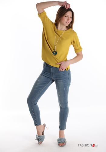 Cotton Jeans with buttons with zip with pockets - ph 5