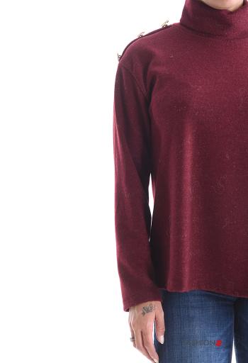 Jersey De lurex manga larga de cuello alto con botones - ph 4