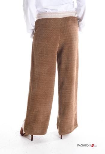Pantalone in velluto wide leg con coulisse - ph 2