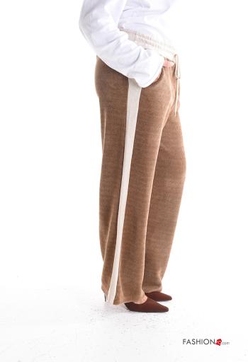 Pantalone in velluto wide leg con coulisse - ph 3