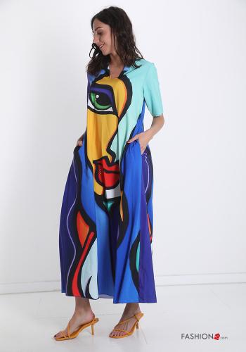 Abito  con tasche Fantasia artistica - ph 3
