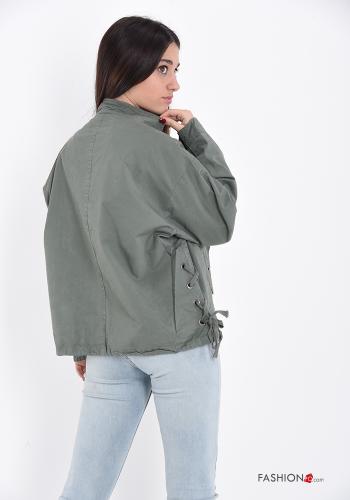 Giacca in Cotone con tasche con bottoni con zip - ph 2