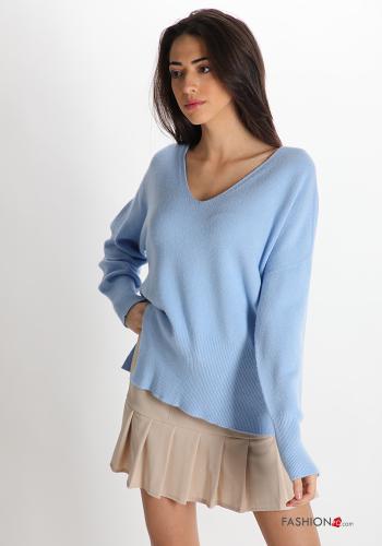 Wool Mix Sweater with v-neck