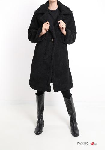 Cappotto Teddy Bear con bottoni con tasche