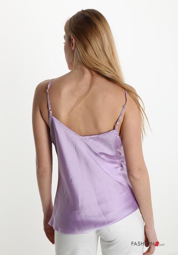 Top pizzo raso scollo a V - ph 2