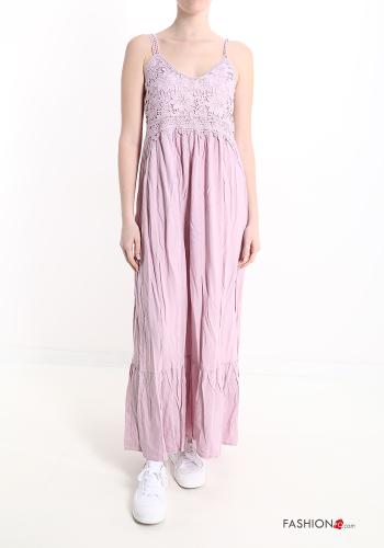 Scamiciato in Cotone pizzo con balze scollo a V - ph 1