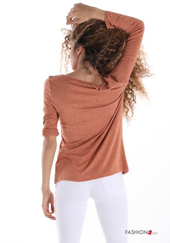Long sleeved top in Wool Mix  with sequins Astral print - ph 2