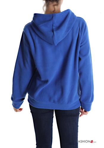 Felpa in Cotone con zip con tasche con cappuccio - ph 2