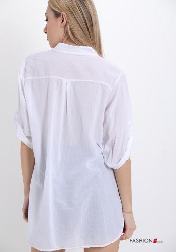 Blouse in Cotton  with buttons Floral print - ph 2