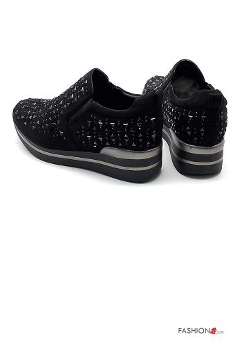 Baskets montantes  avec strass Suède - ph 4