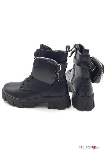 Botas militares  con cremallera con Riñonera - ph 4