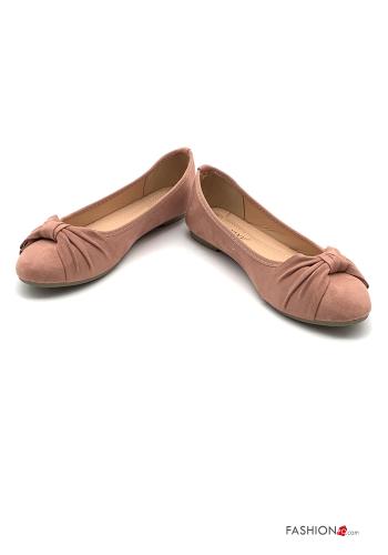 Bailarinas  con moño Gamuza - ph 1