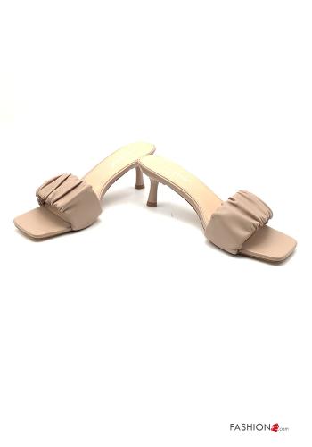 Heeled shoes  faux leather open toe - ph 1