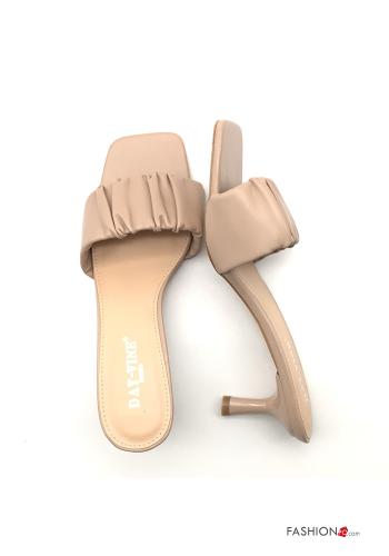 Heeled shoes  faux leather open toe - ph 2