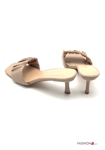 Heeled shoes  faux leather open toe - ph 4