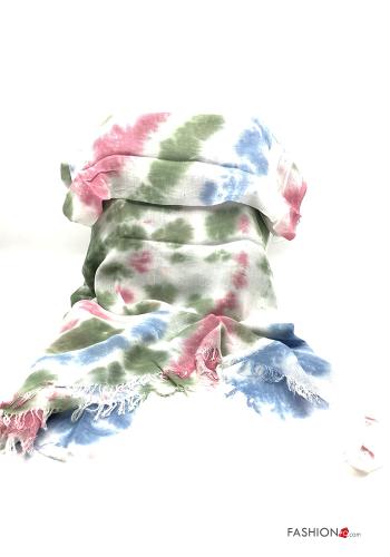 Foulard en Coton Imprimé coloré à franges - ph 1