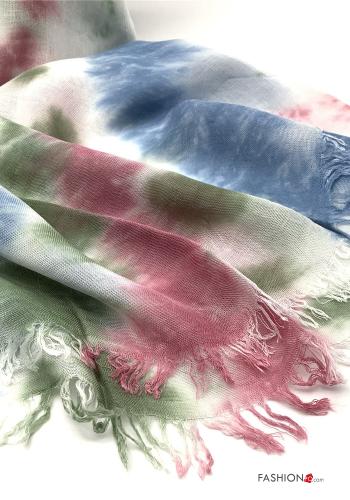 Foulard en Coton Imprimé coloré à franges - ph 3