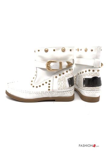 Bottines  faux cuir avec sangle avec des clous - ph 4