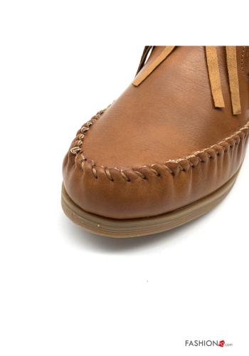 Ankle boots  faux leather with fringes with studs - ph 3